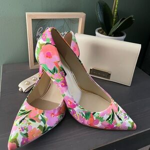 Nine West | Arlene Pointed Toe Pump| Floral -Multi | 9.5
